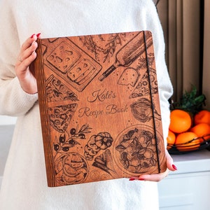 Custom Christmas Gift, Personalized Recipe Book, Blank Recipe Binder, Mothers Day, Gift From Daughter