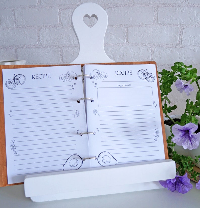 Personalized Recipe Book Binder Journal Mothers Day Gift Etsy