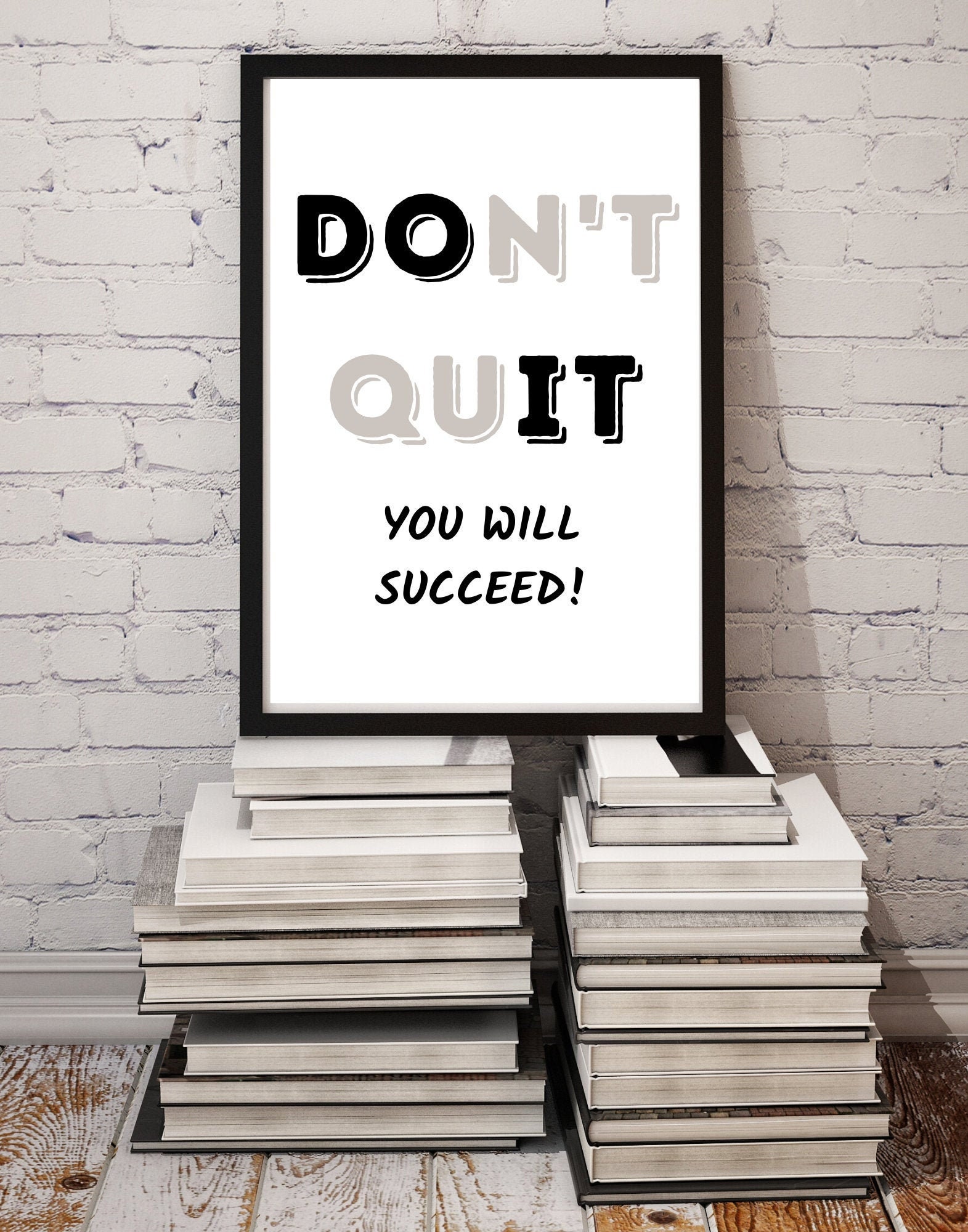 Don't Quit Do It Printable Art Typography Poster | Etsy