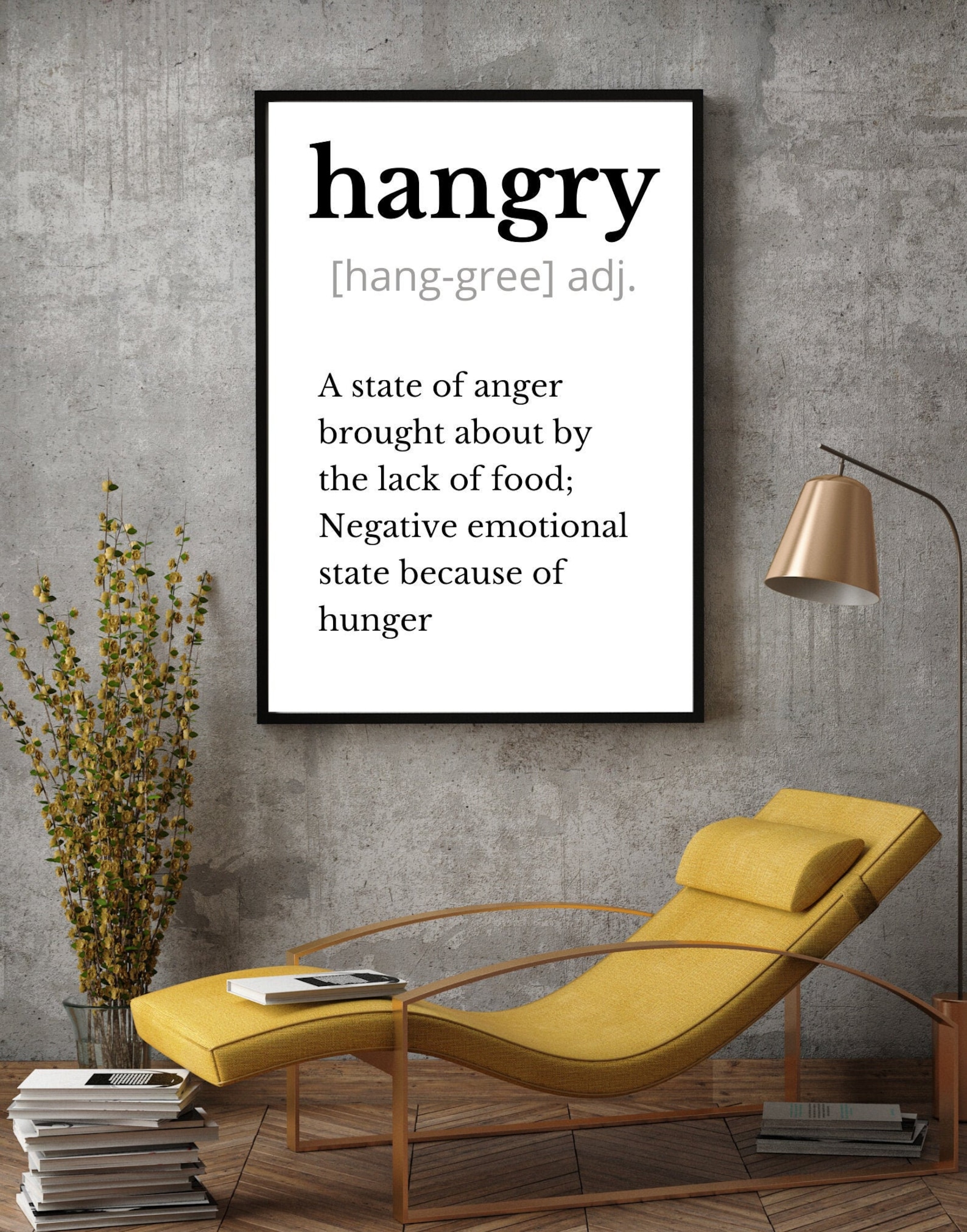 HANGRY Hungry Food Quote. Dictionary Definition Typography Etsy