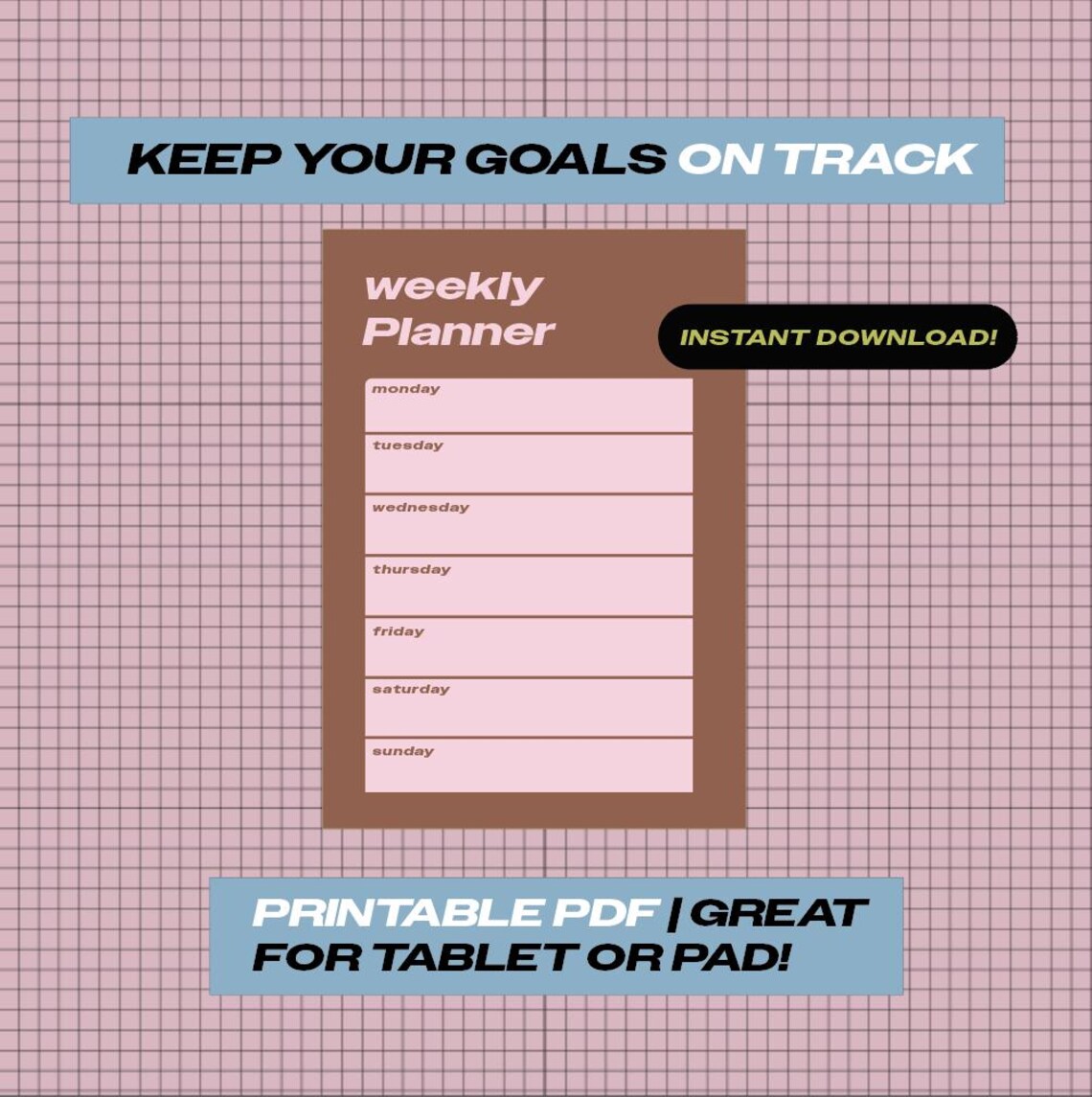 Minimal Weekly Planner Printable PDF Digital Planner - Etsy Canada