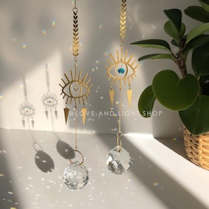 Eye Suncatcher | protective eye | light catcher | crystal prism | window hanging | evil eye | rainbow maker