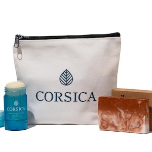 Handgefertigte Outback Duftseife & Lotion Bar Geschenkset mit Canvas Bag - Natürliche reisefreundliche Hautpflege in einer niedlichen Reißverschlusstasche