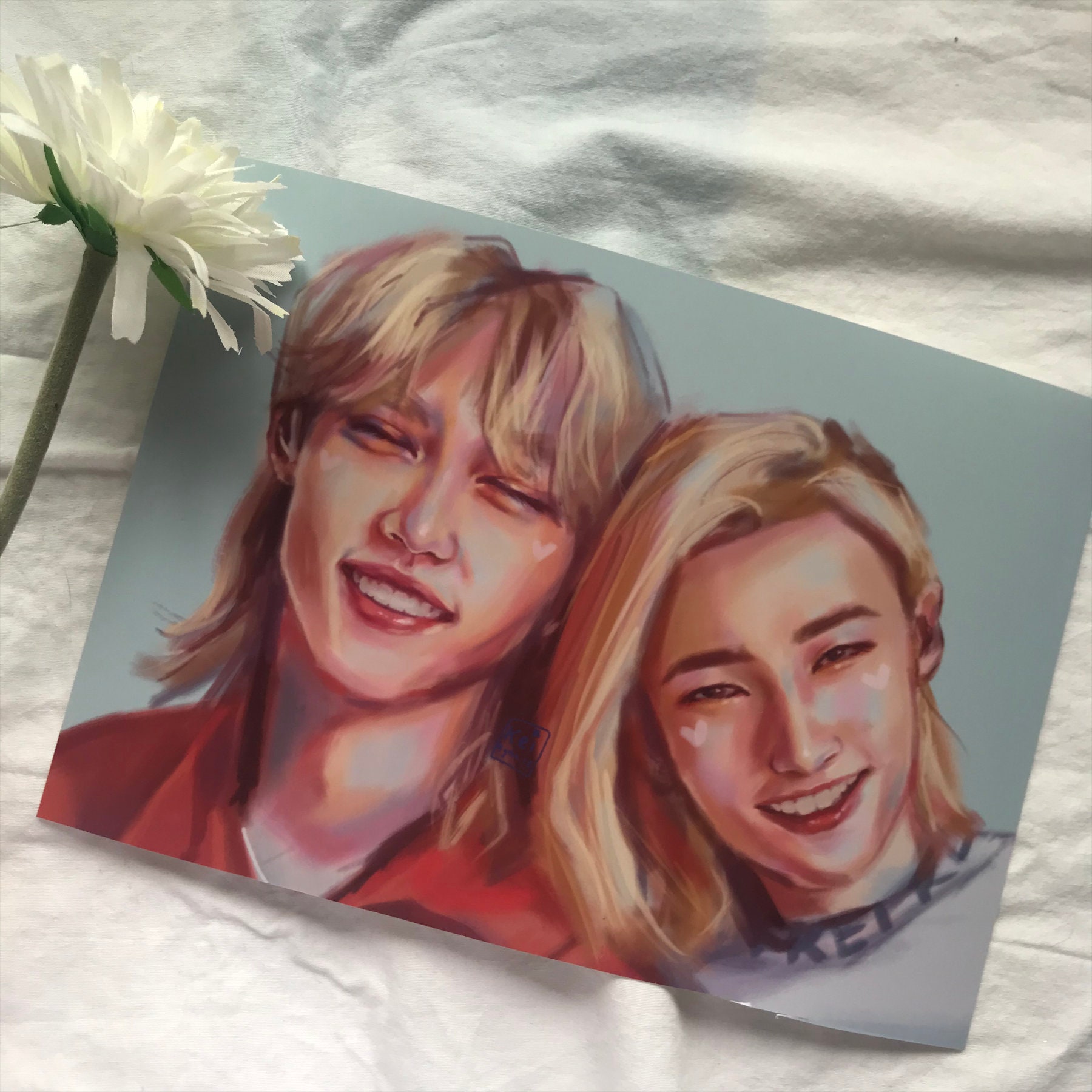 Lee felix and hyunjin straykids Art Board Print for Sale by