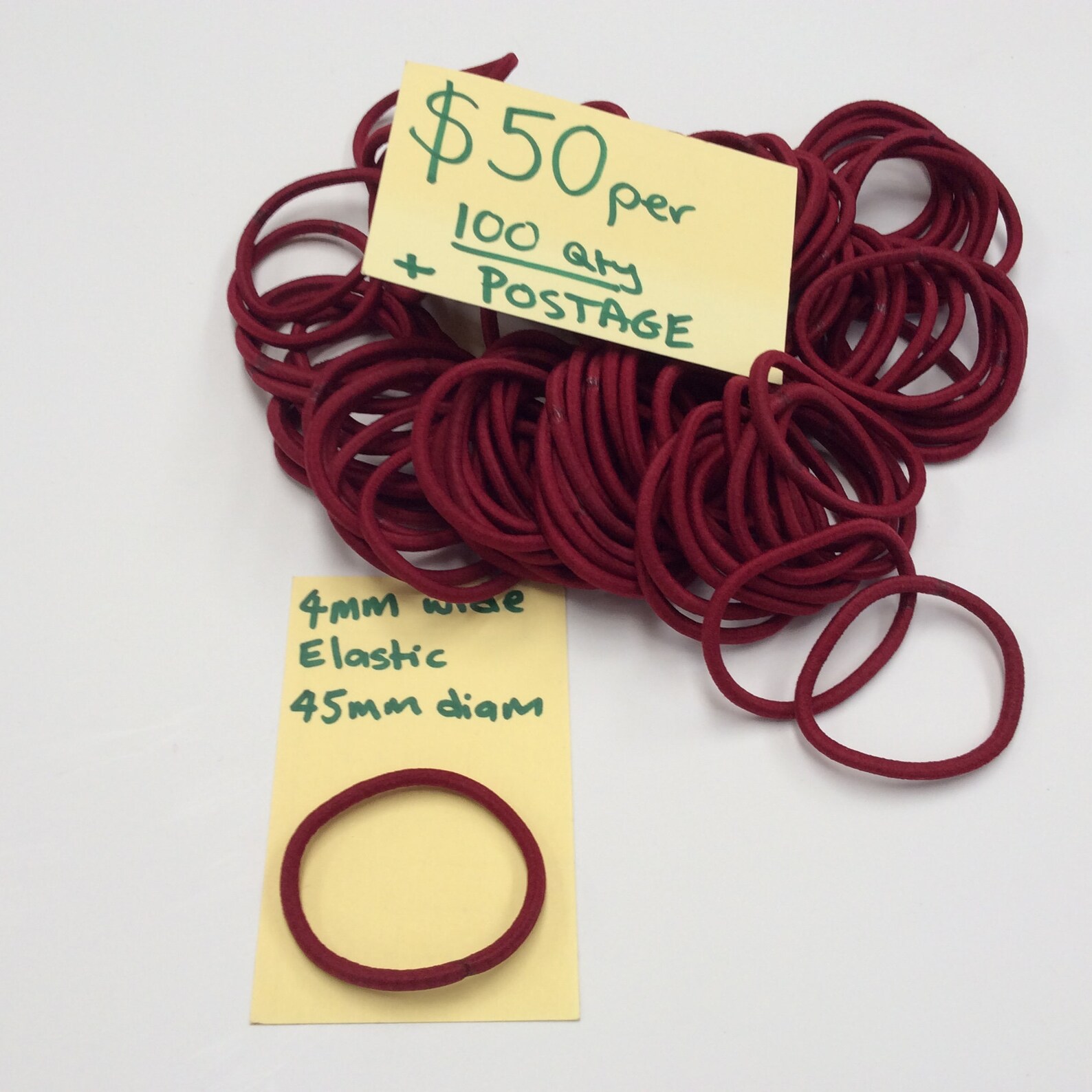 Hair elastics BULK 100pieces green red purple grey Etsy