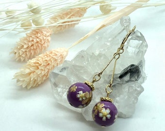 Drop earrings, Made in Japan,cherry blossom
