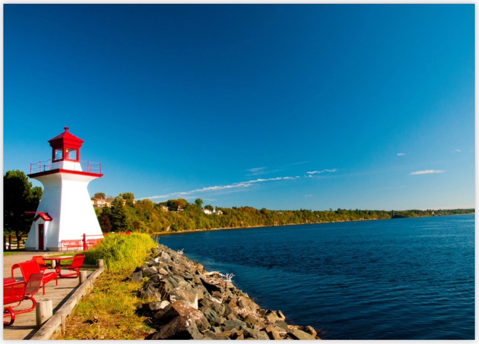 Blank Card lighthouse in Miramichi New Brunswick Travel Etsy