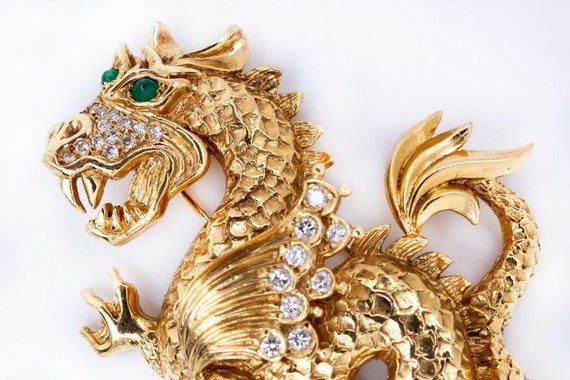 Van Cleef & Arpels Dragon 18K Yellow Gold Diamond