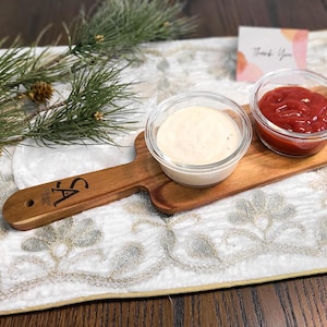 Personalized Serving Board with Glass Bowls, Hosting Gift For Her, Serving Tray, Engagement Gift, Housewarming Gift, Anniversary Gift,