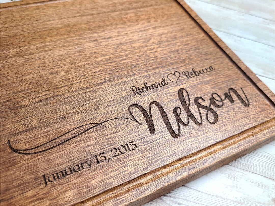 Personalized Walnut Cutting Board Wedding Gifts, Charcuterie Board