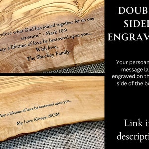 Personalized Wedding Gift Engraved Cutting Board Engagement Gift, Anniversary Gift Housewarming Gift Customized Unique Bridal Shower Gift image 7