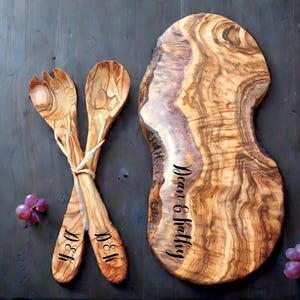 Personalized Housewarming Gift, Anniversary Gift for Her, Bridesmaid Gifts, Charcuterie Board Personalized, Olive Wood Board, Wedding gift