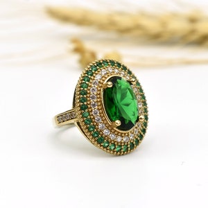 Emerald Stone ring,Hanmade Jewelry Ring,Hurrem Sultan Rings, turkish jewelry