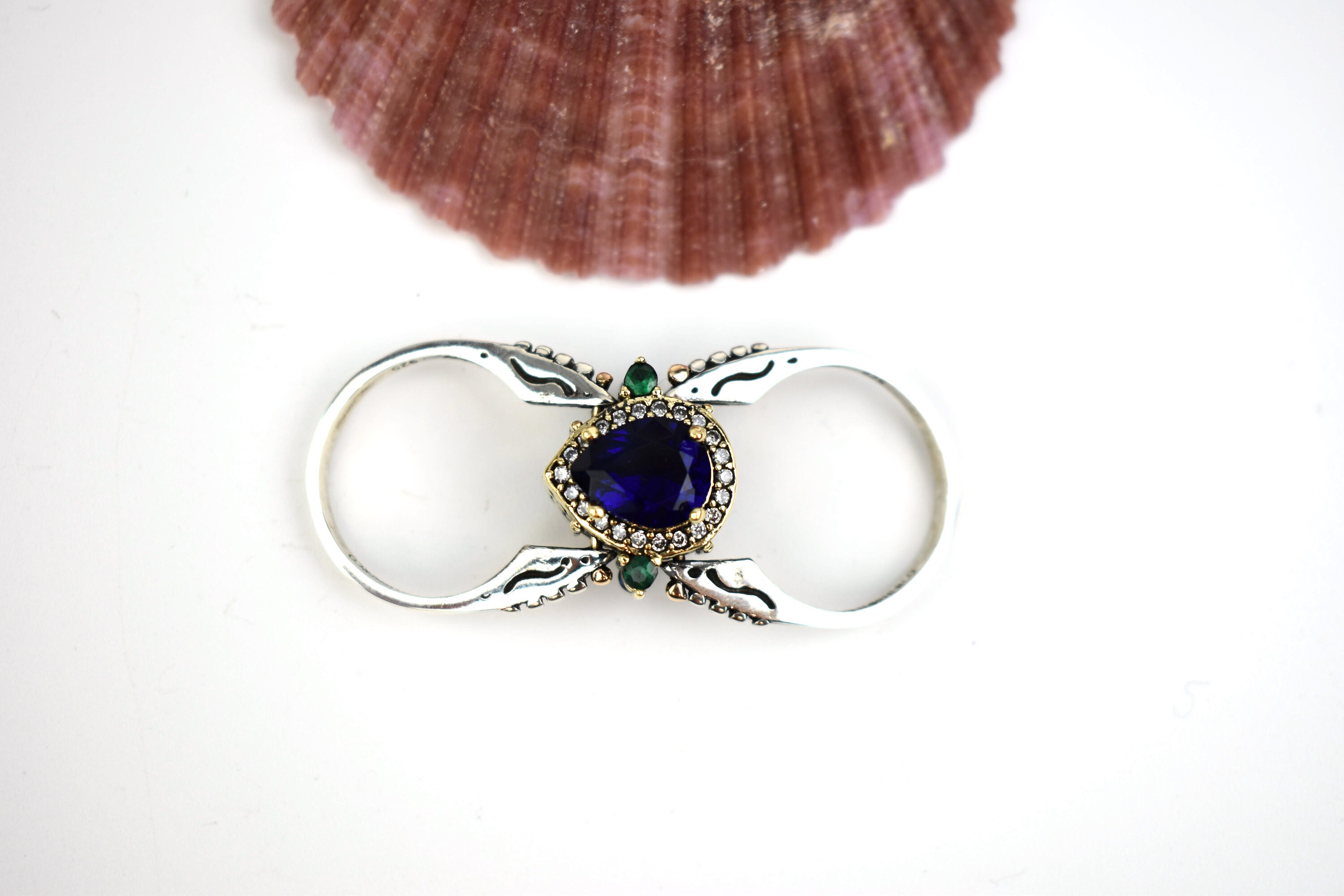 Extraordinary Ring, Reversible Ring, Turkish Design Pear Cut Emerald ...