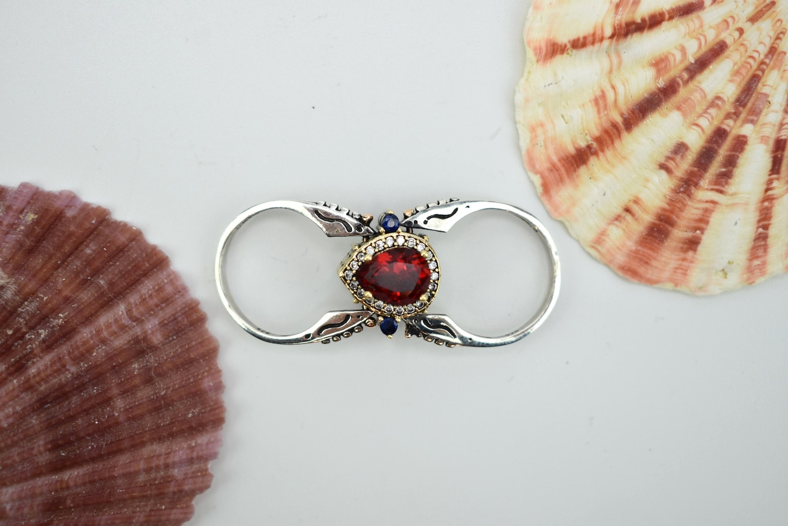 Extraordinary Ring, Reversible Ring, Turkish Design Pear Shape Ruby ...