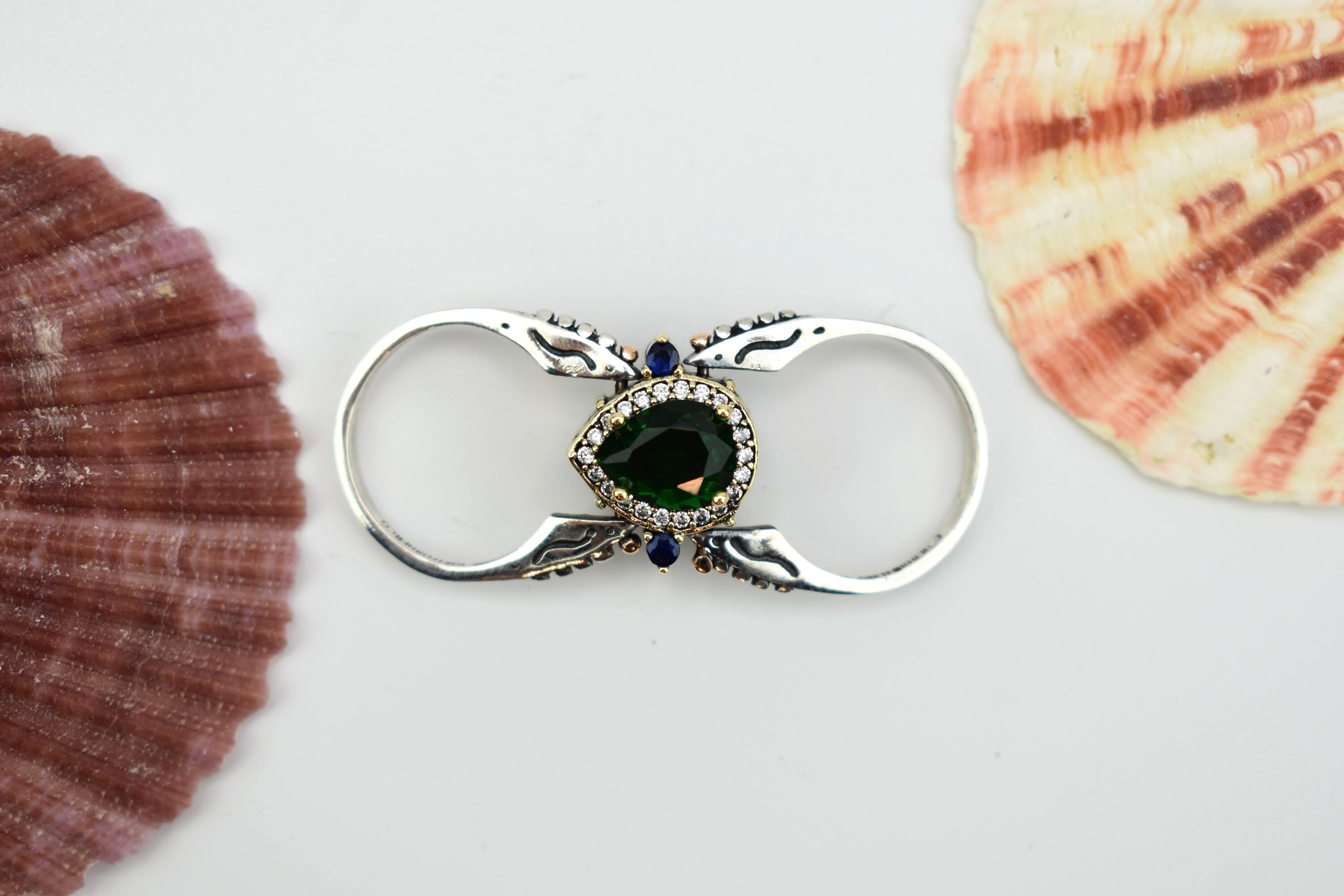 Extraordinary Ring / Reversible Ring /turkish Design Pear Cut Emerald ...