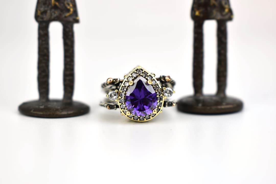 Extraordinary Ring, Reversible Ring, Turkish Design Amethyst & Jade ...