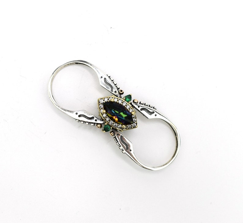 Anneau extraordinaire Anneau réversible Deux dans un anneau Etsy France