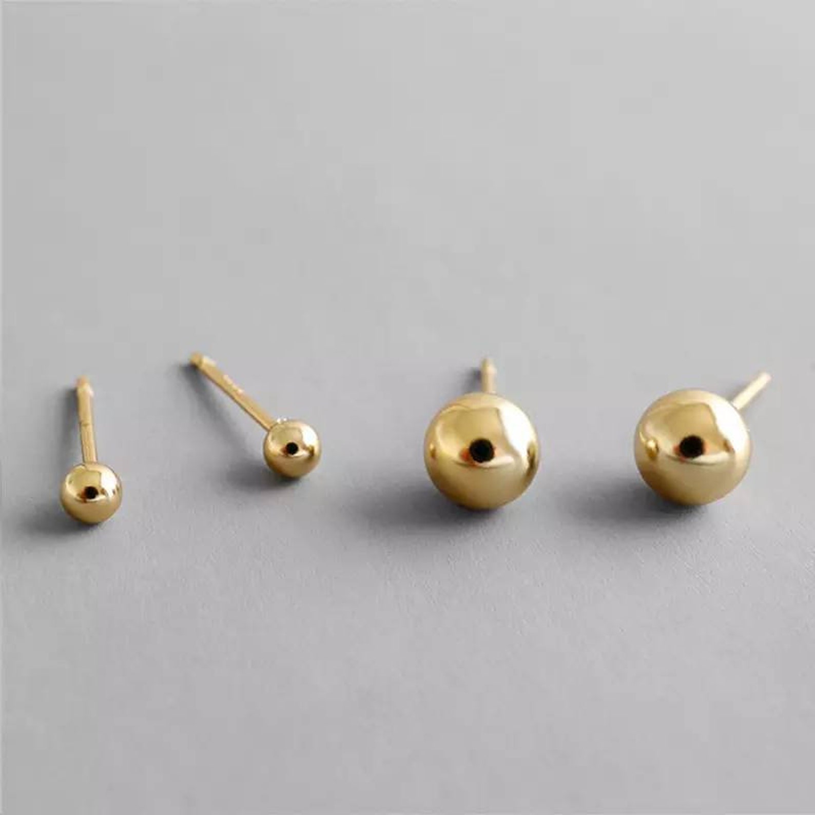 18k Layered Real gold filled ball Earring top quality Etsy