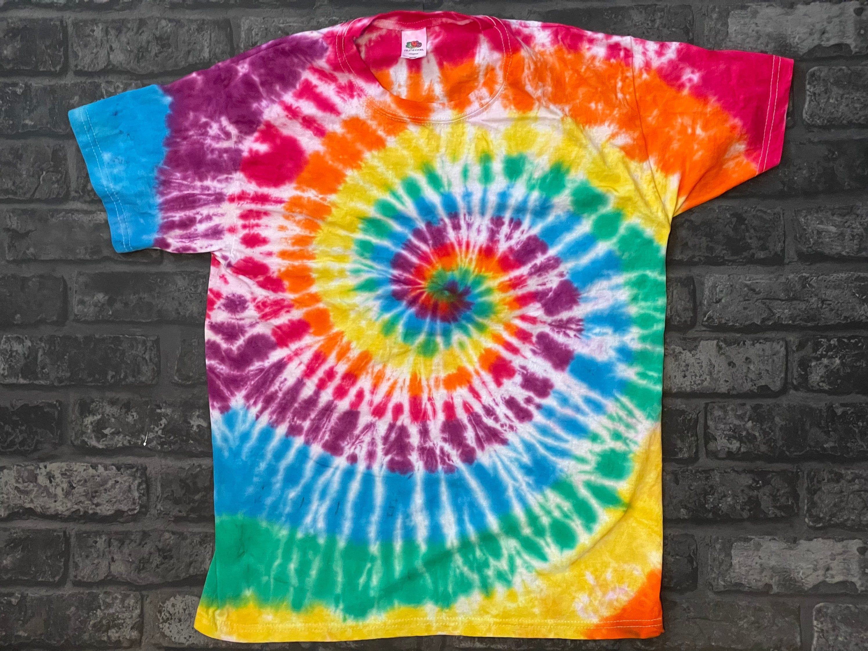Adult Rainbow Swirl Tie Dye Unisex Tshirt Etsy