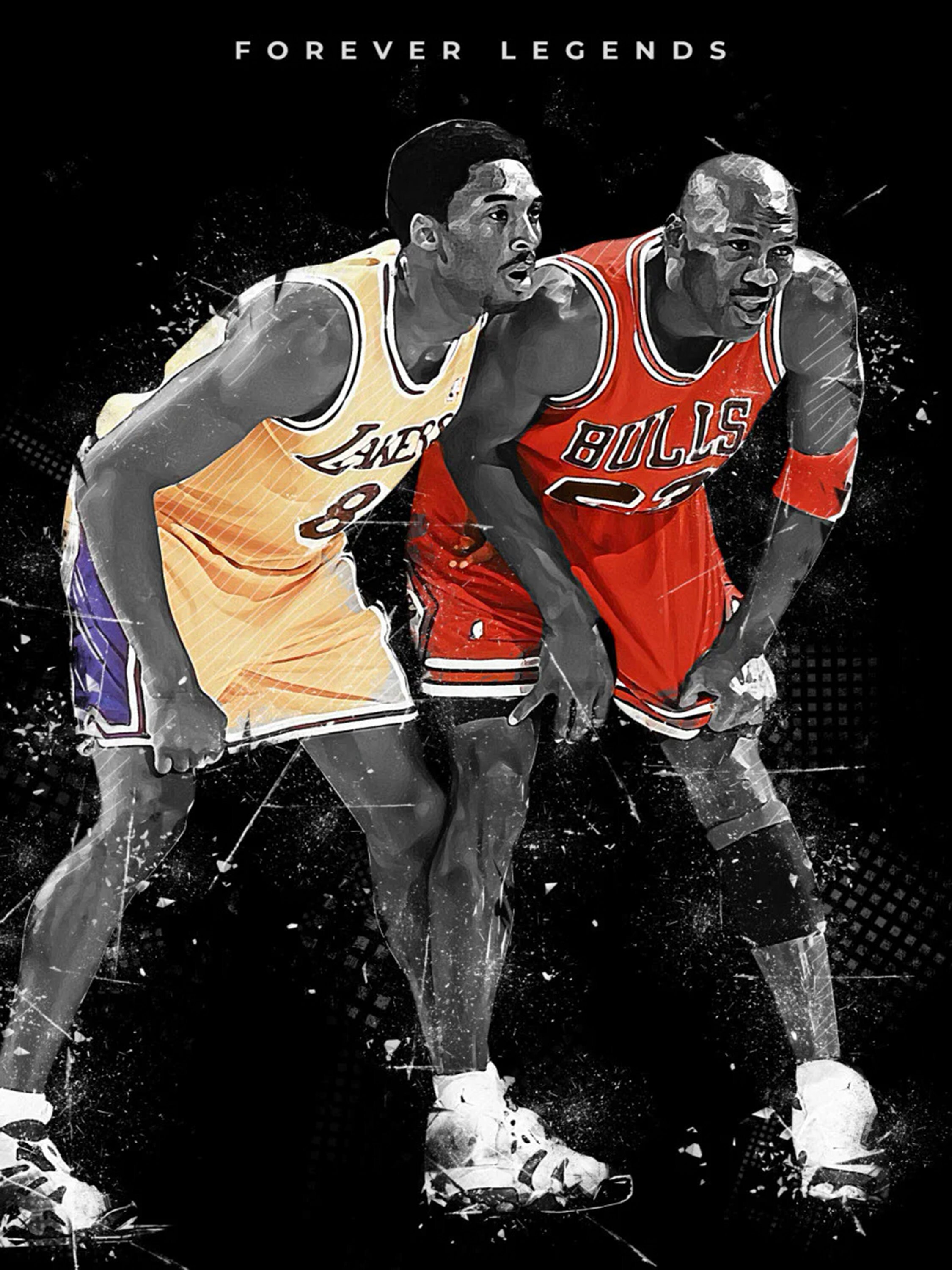 Michael Jordan Kobe Bryant gloss poster 17x 24 Etsy