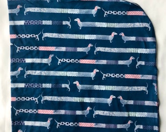 Baby swaddle set/ newborn swaddle/ girl swaddle/doggie print/swaddle and headband set
