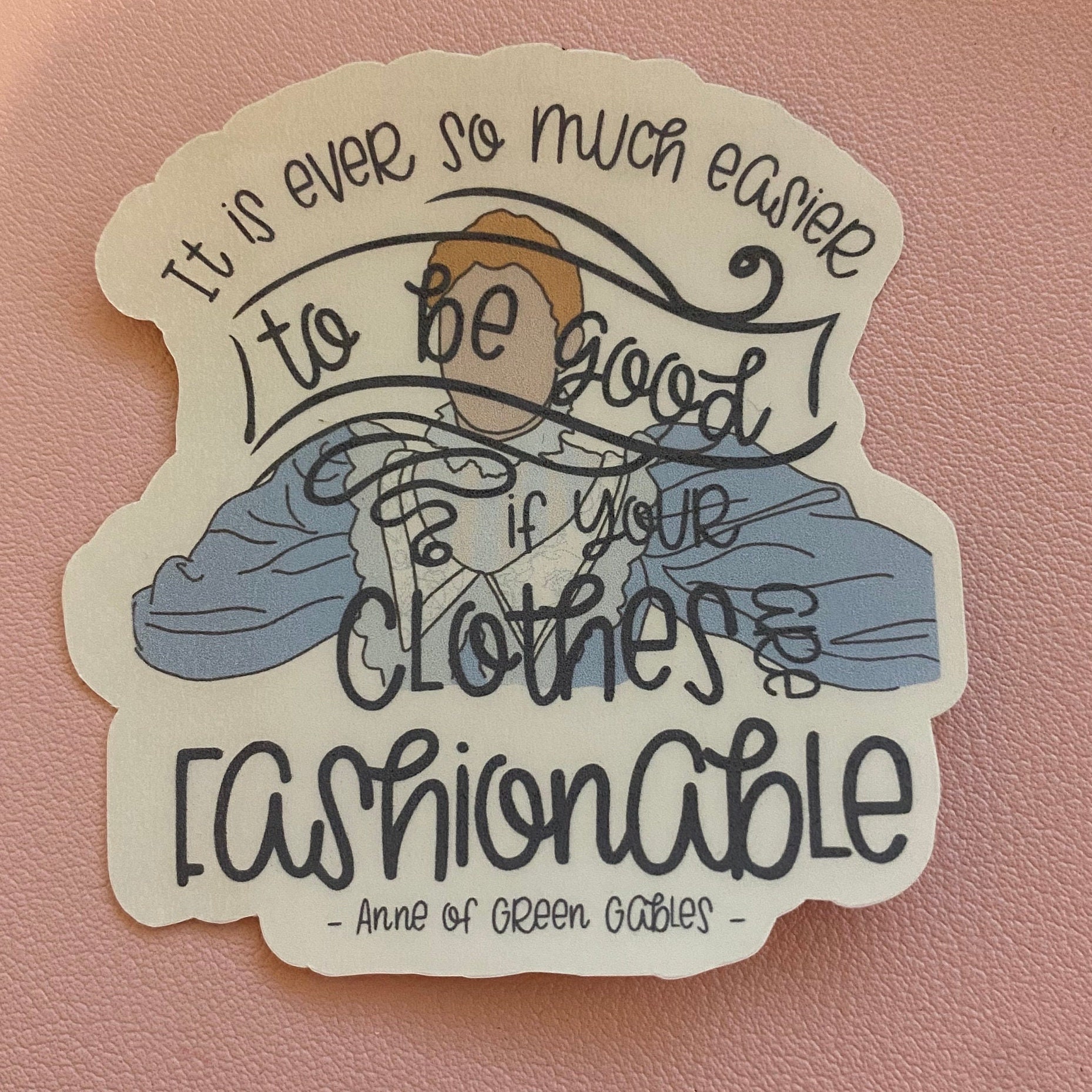 Anne Shirley Puffed Sleeves Quote Stickeranne of Green Etsy