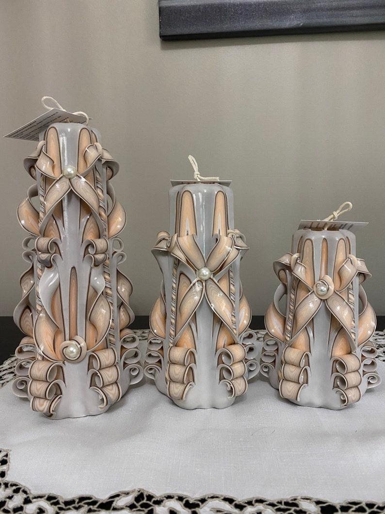 Hand Carved Candles Etsy