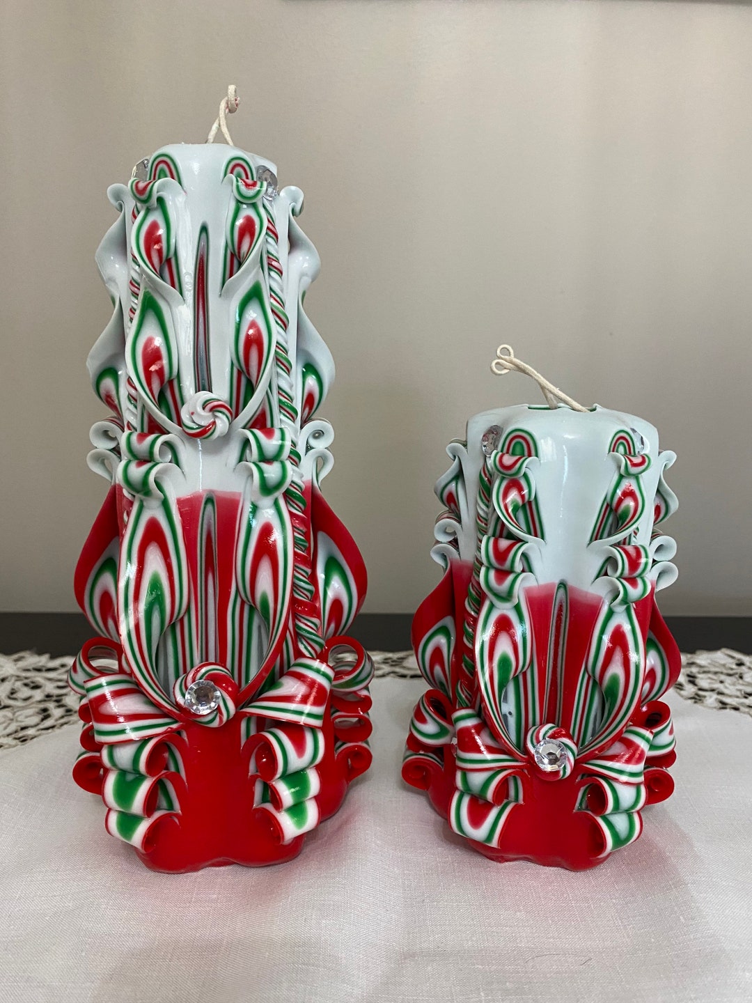 Hand Carved Candles, Christmas Candles, Teacher Gifts, Gift for Mom