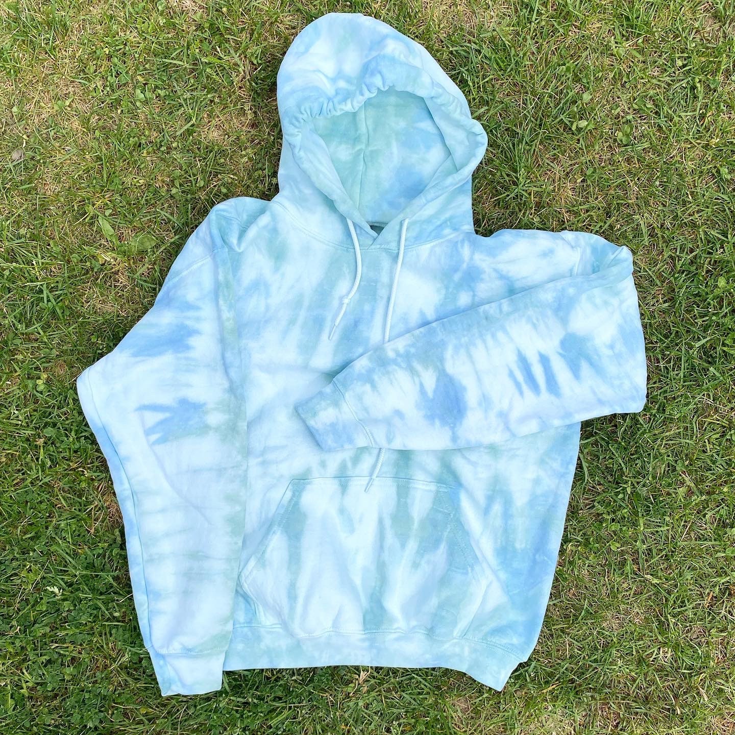 Blue / Green / Tie dye / Hoodie / Sweatshirt / Oversized / | Etsy