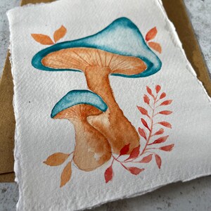 Carte postale originale de champignon peinte à la main image 8
