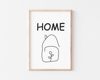 Minimalismo "Hogar" A1 A2 A3 A4 PDF Impresión digital Hogar Pared
