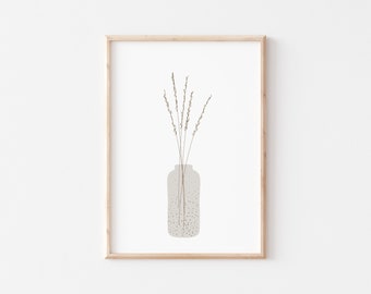 Minimalismo "Jarrón" A1 A2 A3 A4 A5 PDF Impresión digital Hogar Pared