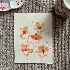 Aquarell handgemalte Grußkarte A5