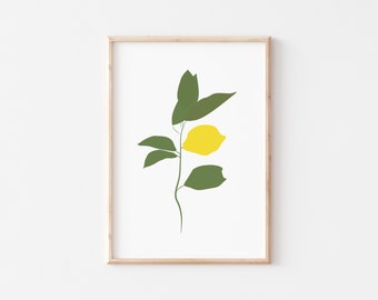 Minimalismo "Limón" A1 A2 A3 A4 A5 PDF Impresión digital Hogar Pared