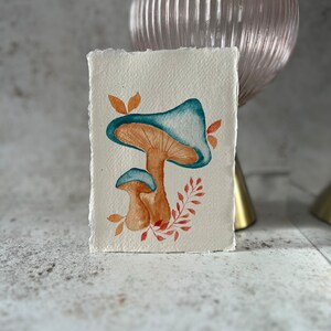 Carte postale originale de champignon peinte à la main image 2