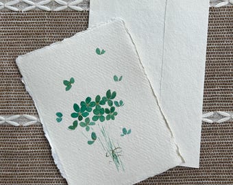 Tarjeta de felicitación original pintada a mano con flores de acuarela, regalo de cumpleaños en acuarela.