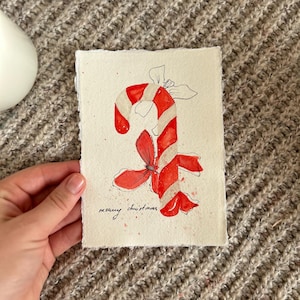 Mini cartão aquarela pintado à mão | robins