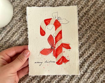 Mini-carte aquarelle peinte à la main | rouges-gorges