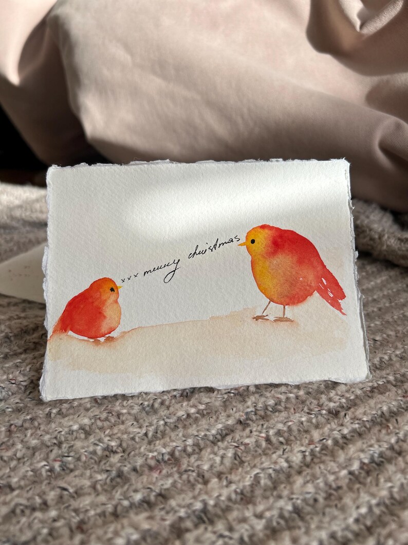 Carte postale originale de Noël aquarelle A6 image 3