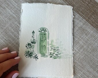 Tarjeta de felicitación pintada a mano / flores de acuarela / tarjeta de cumpleaños