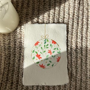 Original Aquarell Weihnachtskarte