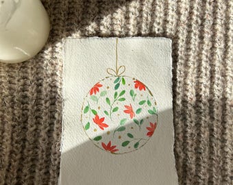 Carte de voeux de Noël aquarelle à l'origine