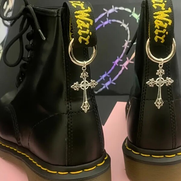 Gothic cross shoe charm for boots