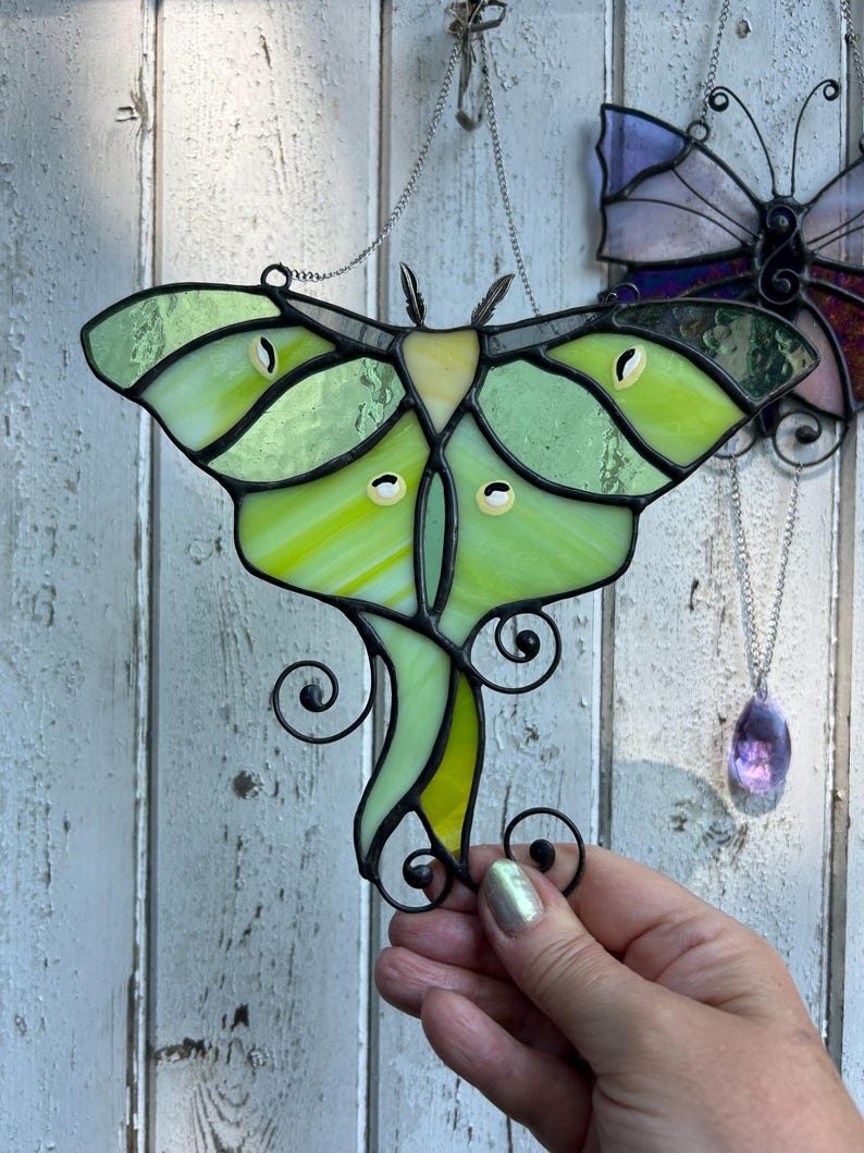 Stained Glass Luna Moth - Etsy