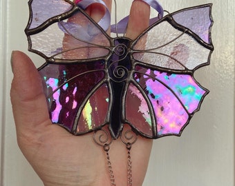 stained glass butterfly (lilac & pink)