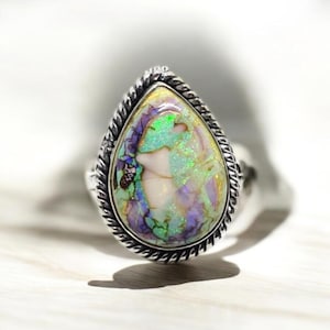Natural Monarch Opal Ring, Natural Gemstone Ring, 925 Sterling Silver, Handmade Ring, Women Ring, Amazing Jewelry, Silver Jewelry, Gift Ring