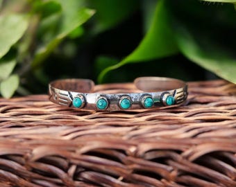 Handmade Turquoise Gemstone Bangle: Adjustable 925 Sterling Silver Bohemian Cuff