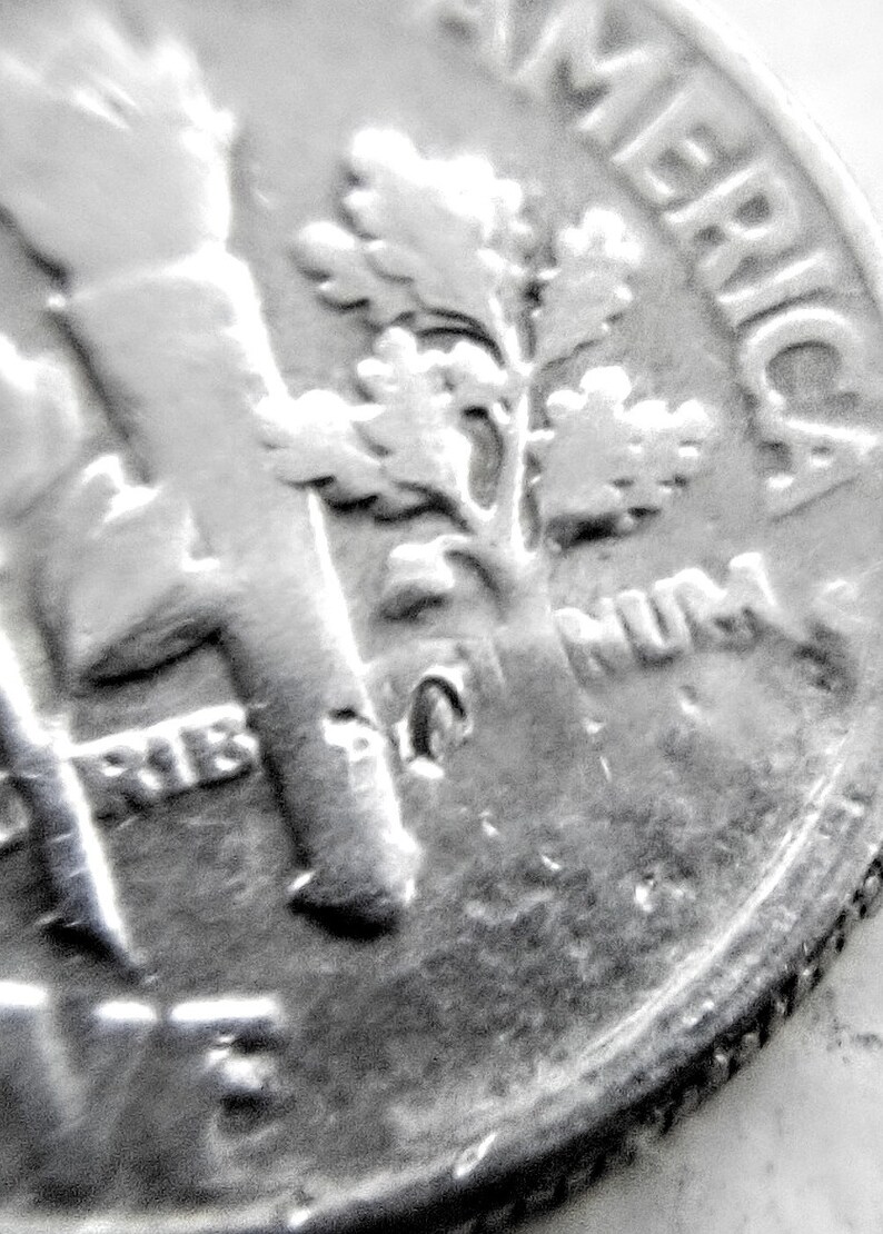 1970 dime with error missing dime word Etsy