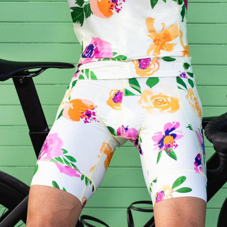 Men's Floral Bibshorts image 1